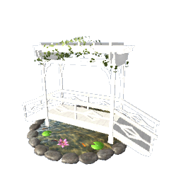 Ivy Bridge Over Koi Pond - White