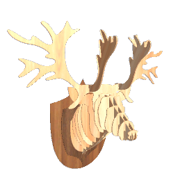 Wall Mounted Wooden Deer Head