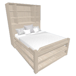 Bookshelf Bed - Bleached Cedar