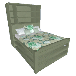 Bookshelf Bed - Sage