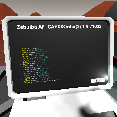 Zebulba AF ICAFXXOrder(3) 1-9 71023