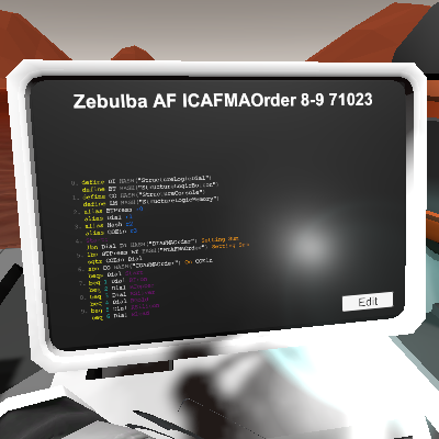 Zebulba AF ICAFMAOrder 8-9 71023