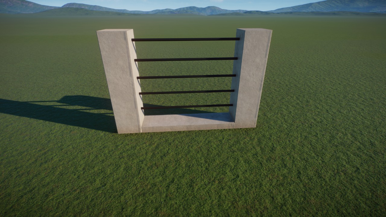 4m Concrete Wire Fence