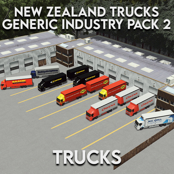New Zealand Hino 500 Trucks Pack - General Industry Pack 2