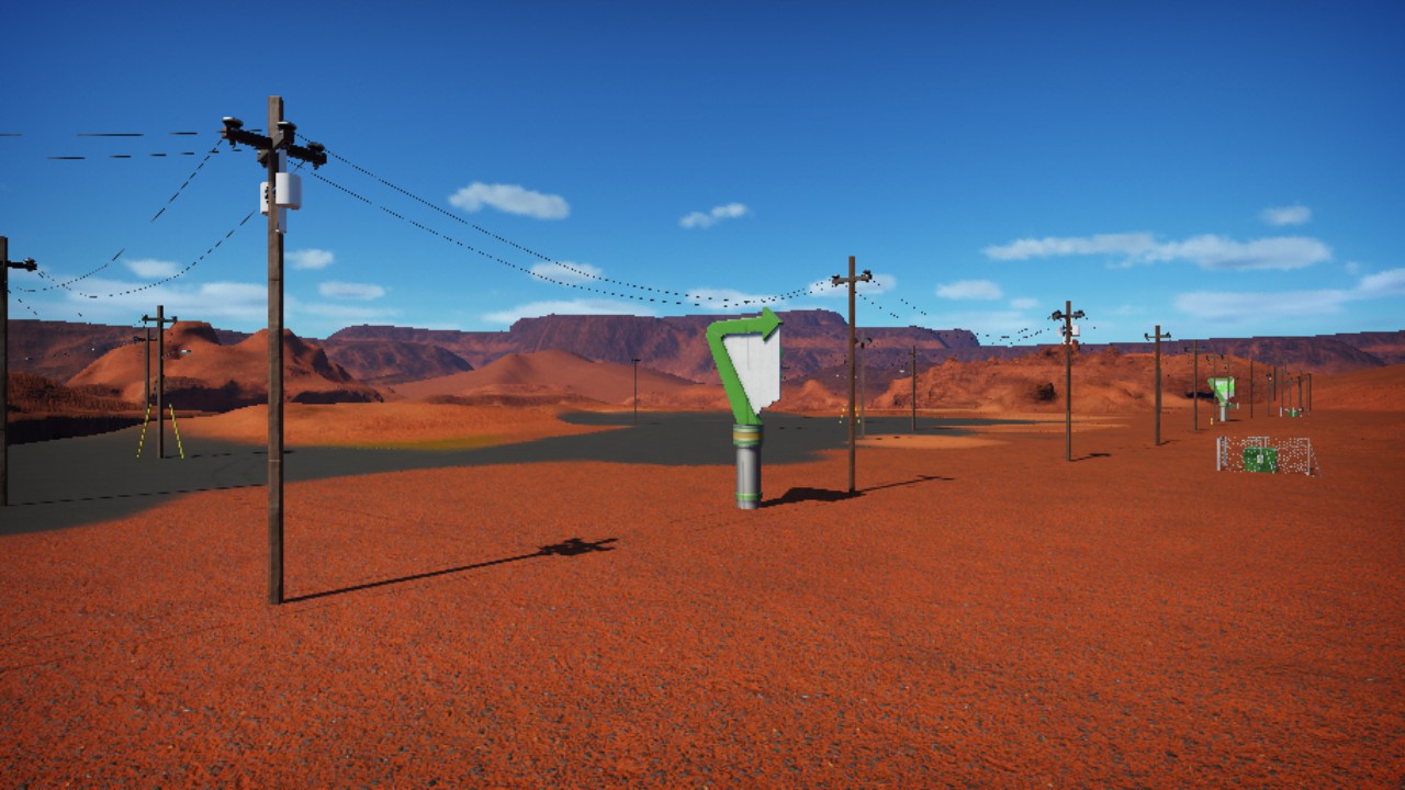 Winder__TV utility poles set