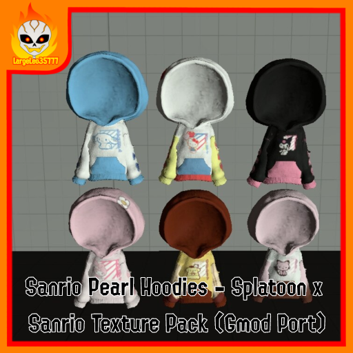 Sanrio Pearl Hoodies - Splatoon x Sanrio Texture Pack (Gmod Port)