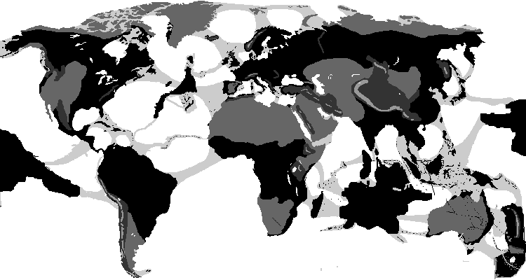 World Map (forgotten continents) - Large