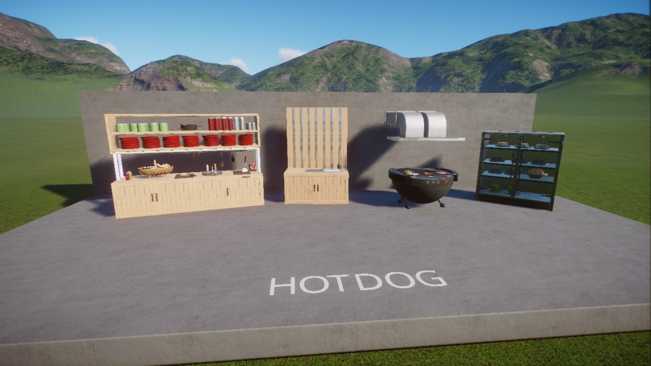 Hotdog Shop furniture