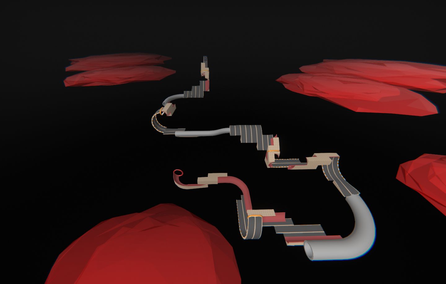 spiraling into descent layout