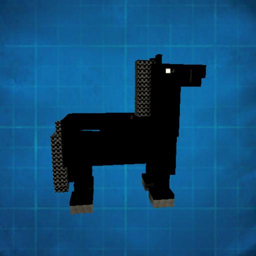 Minecraft Black Horse in House version