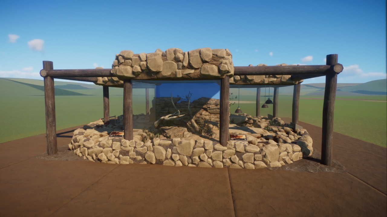 Desert style exhibits (bare) preview