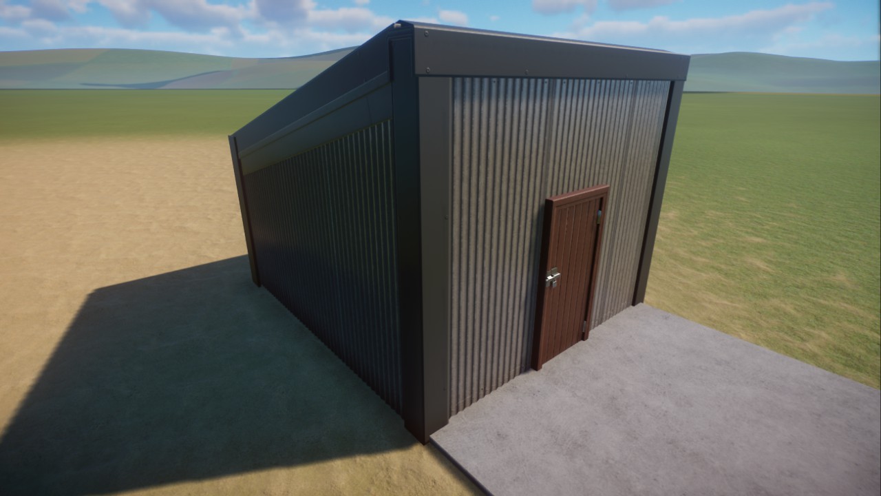 Simple metal transformer shed shell preview