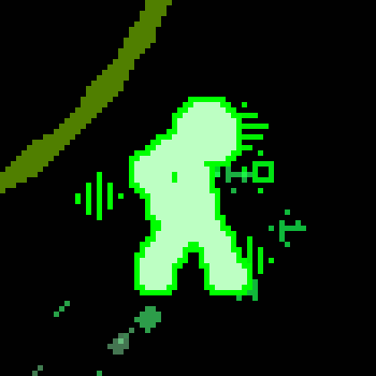 green glyphs