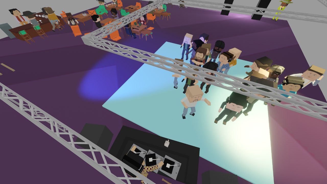 Floating disco party