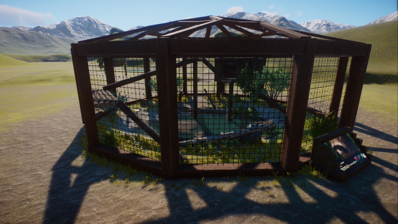 Cage-like Exhibit for small Animals