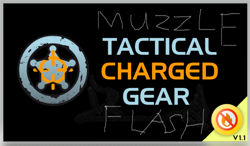 Tactical Charged Gear Muzzle Flash mod preview for RimWorld