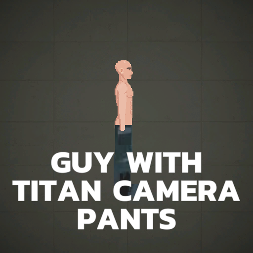 guy with titan camera pants