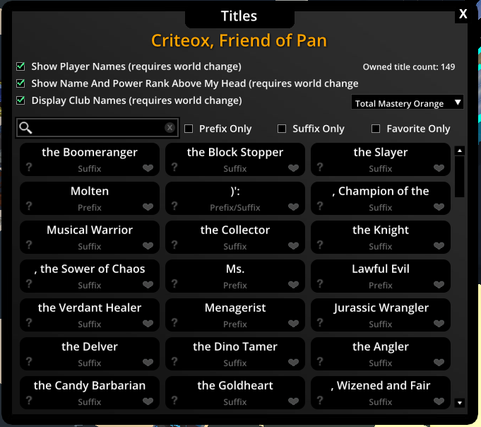 - Obscure UI - Titles