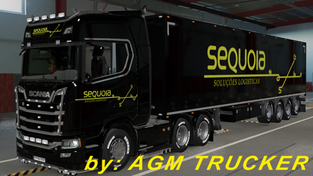 SKIN TRUCK SCANIA S E REBOQUE (SEQUOIA) - CANAL AGM TRUCKER