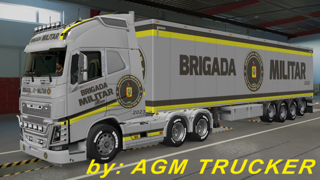 SKIN TRUCK VOLVO FH (BRIGADA MILITAR SAMUEL GAME PLAY) - CANAL AGM TRUCKER