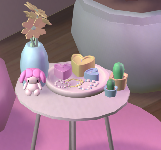 Jewelry Tray: Heart Candles and Bracelets