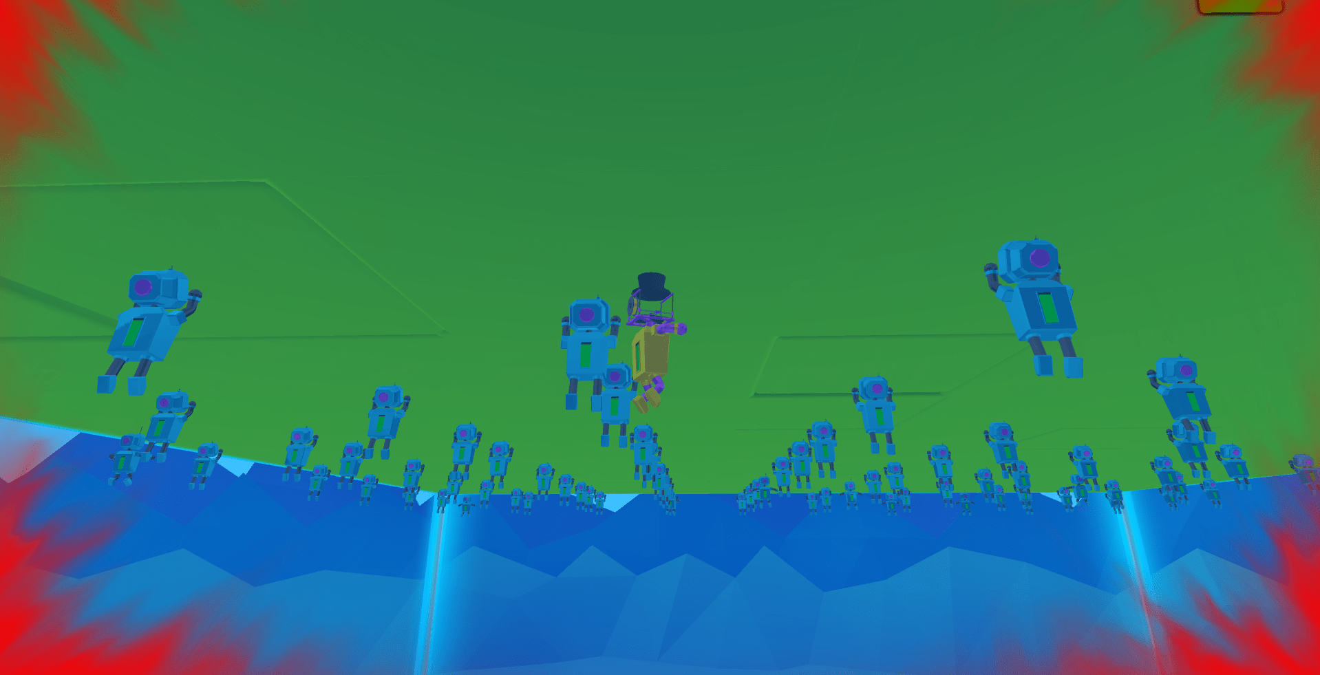 Under the slime ice