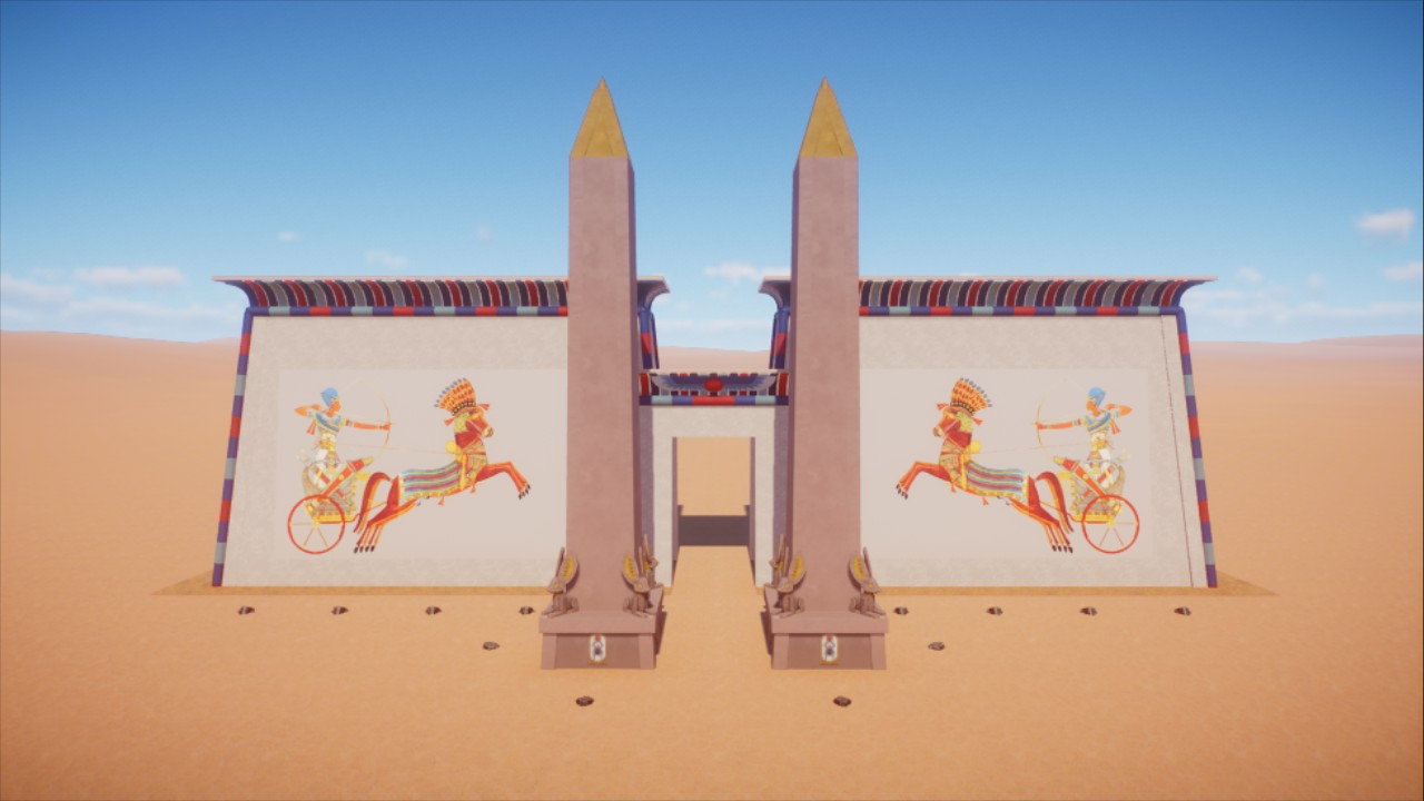 Old Egypt - Pylon with Obelisks