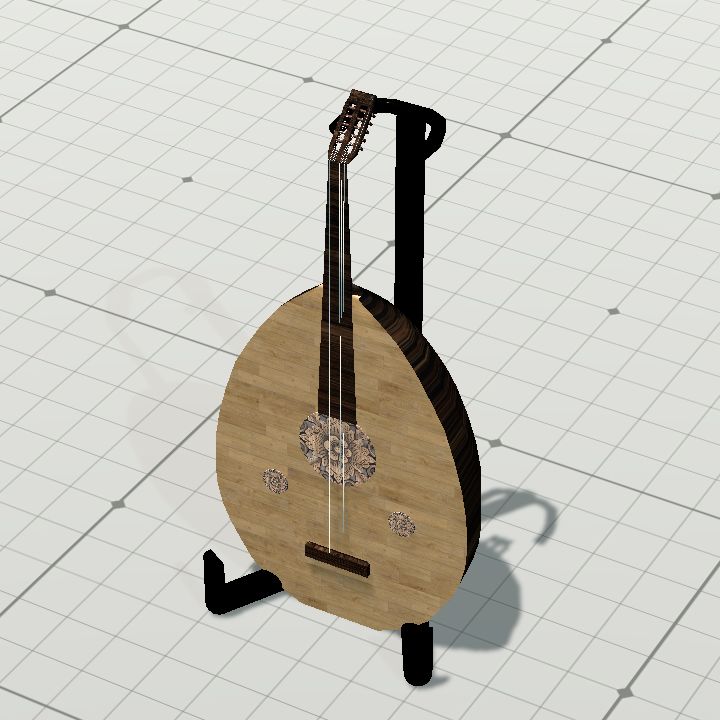 Lute with Display Stand
