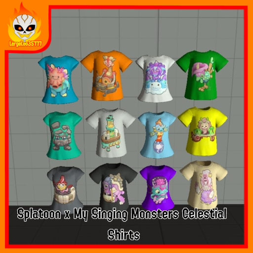 Splatoon x My Singing Monsters Celestial Shirts