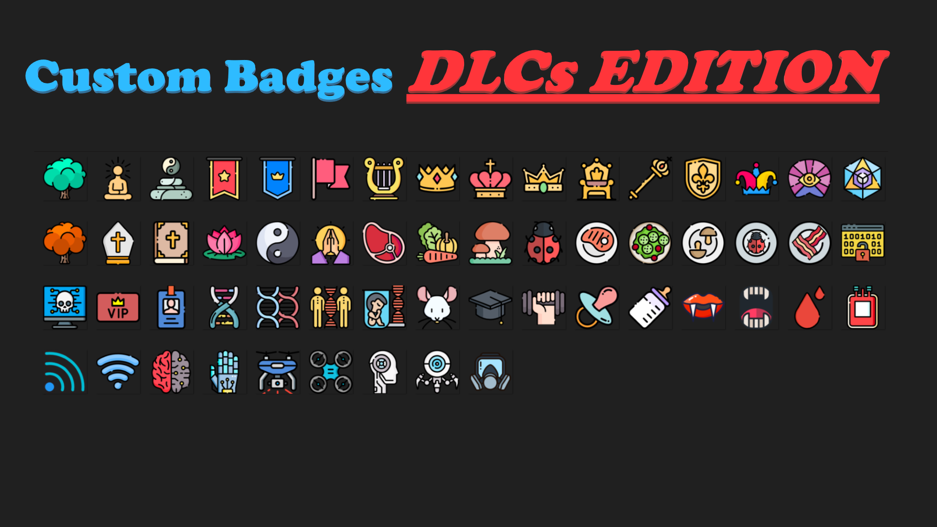 Custom Badges DLCs Edition