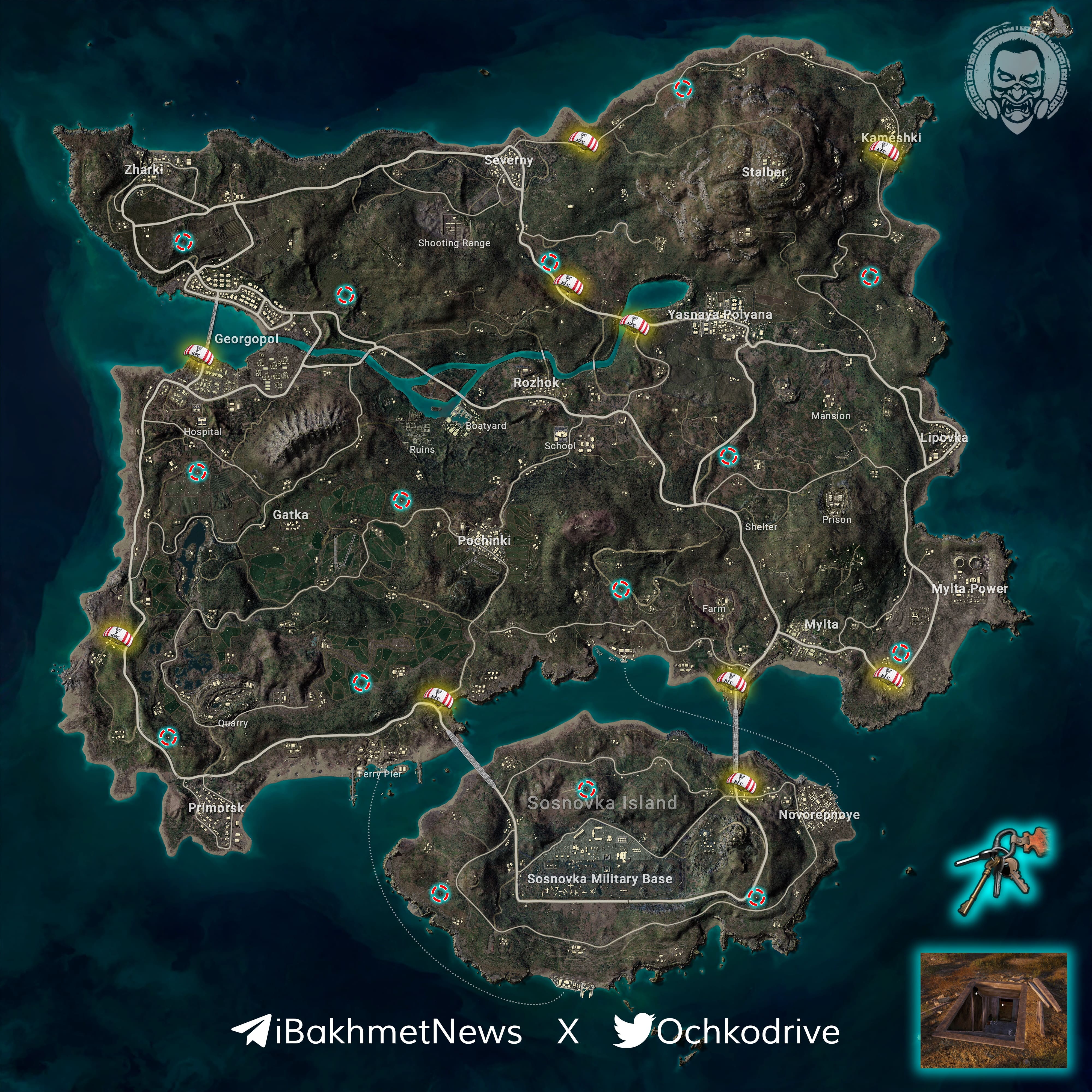 Communaut Steam Guide Erangel Secret Room Locations Erangel Map