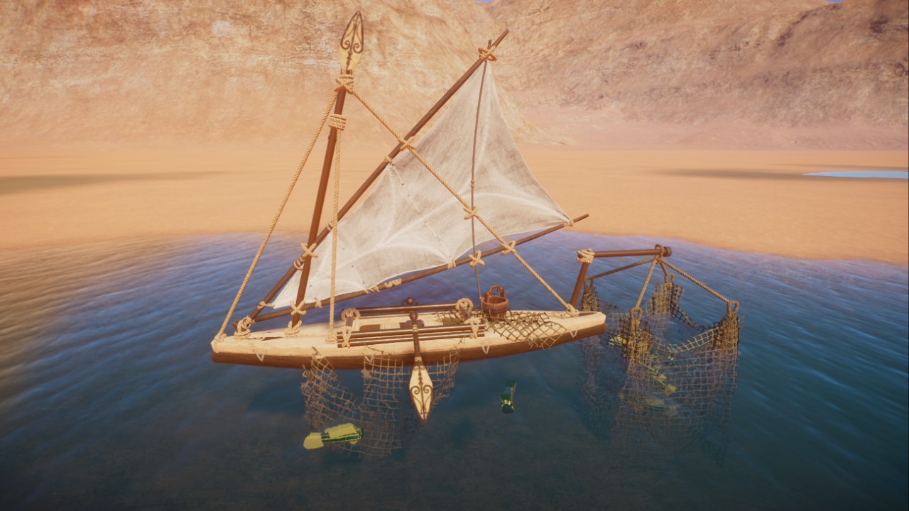 boat, fishing boat ocenanic style, Fischerboot im ozeanischen Stil