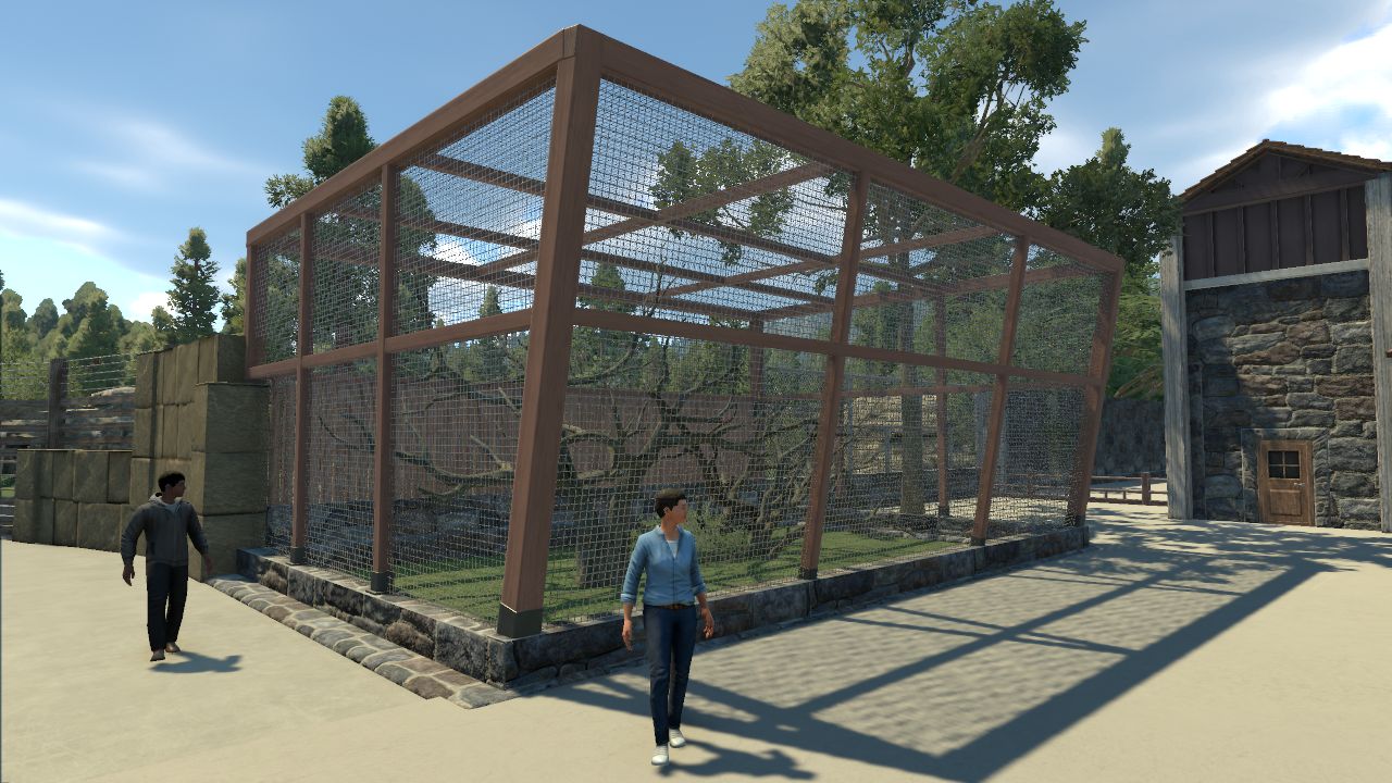 Simple Wooden Mesh Aviary