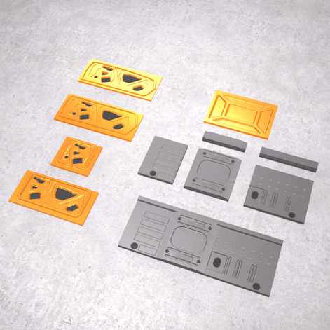 Stripped interior panels
