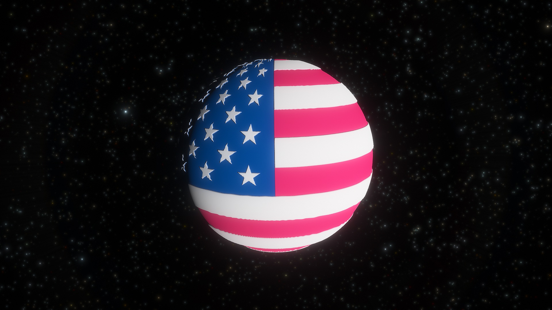 Country Flags as Planets