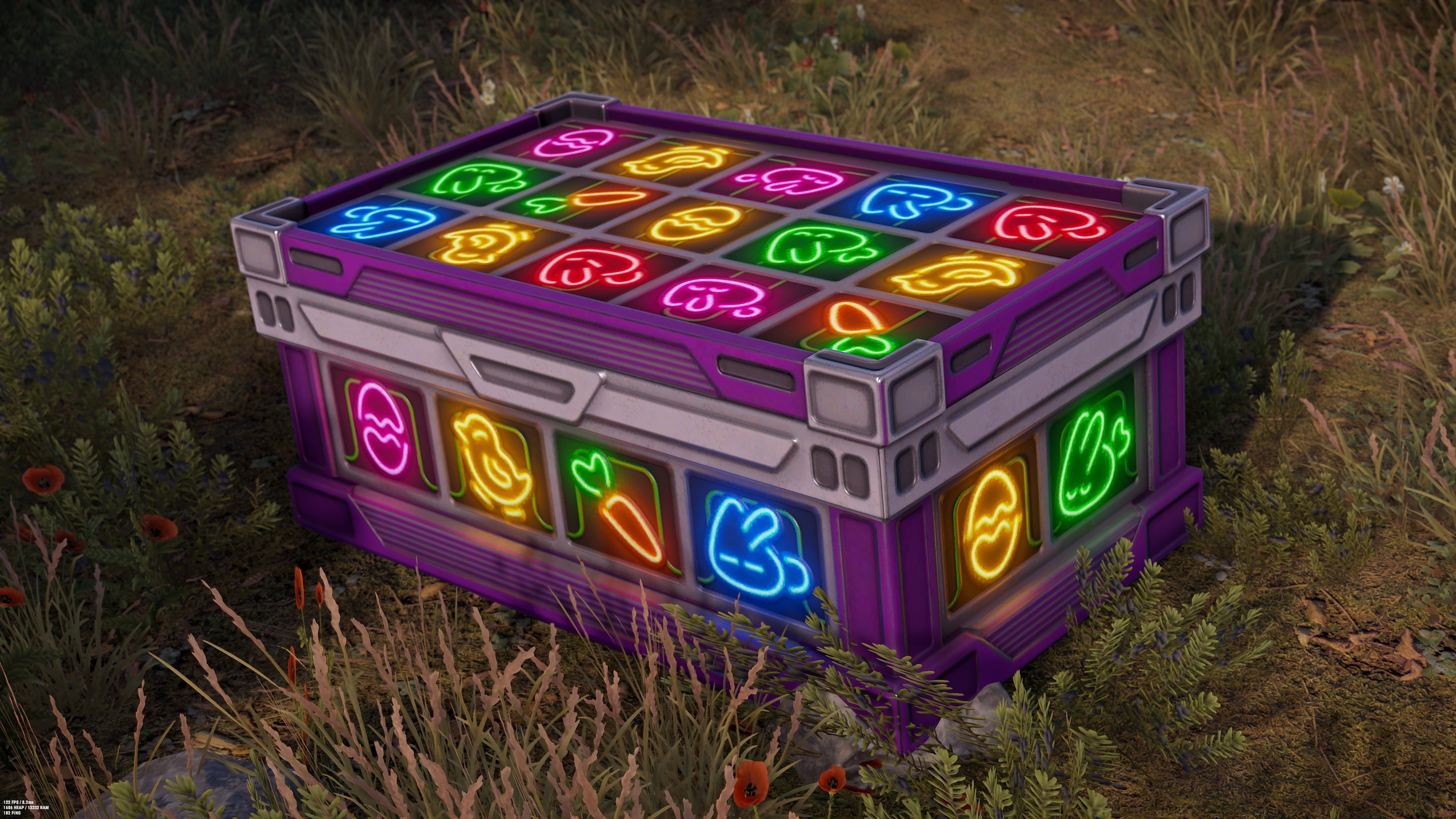 Neon Bunnies Large Wooden Box thumbnail 2