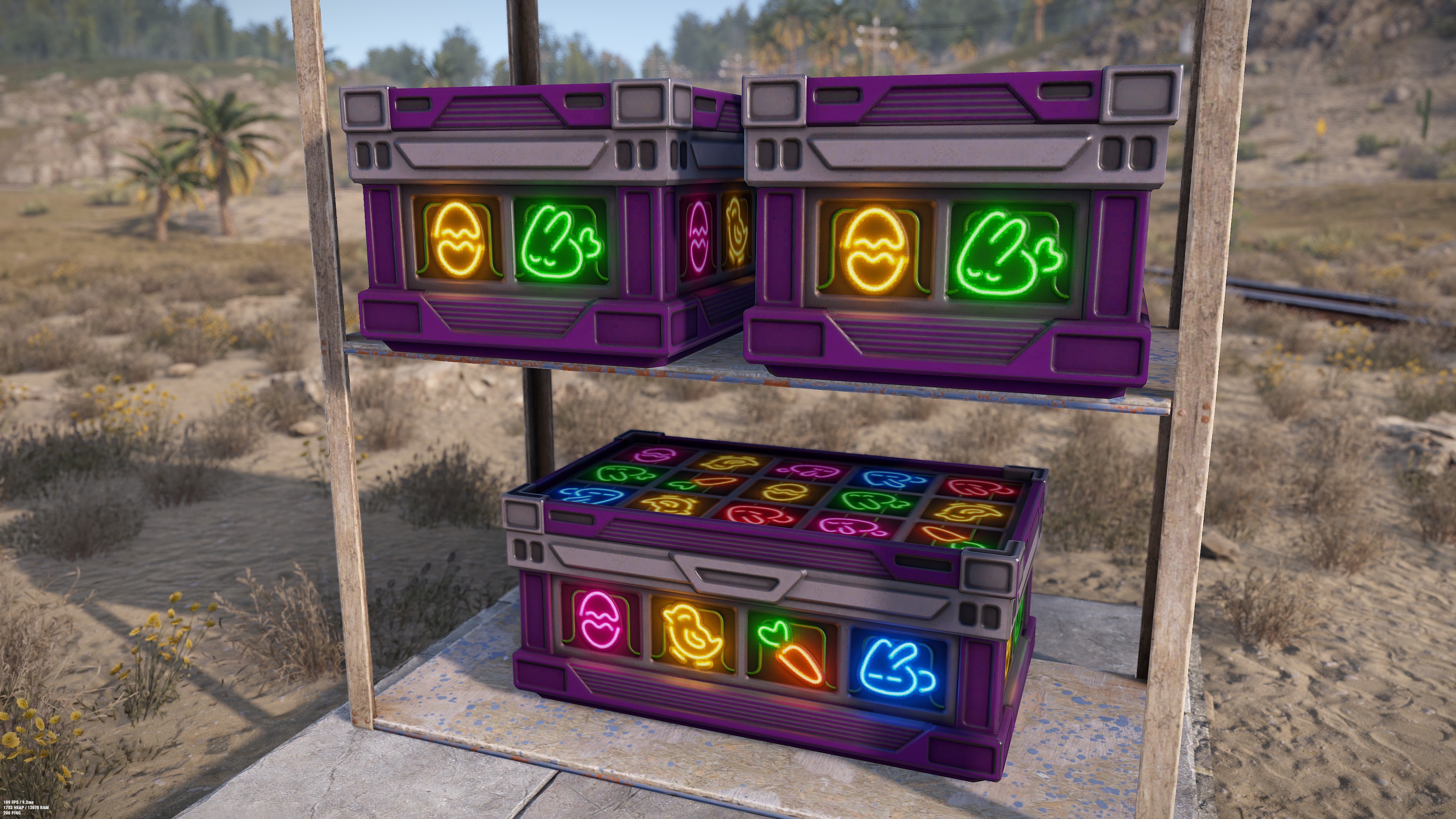 Neon Bunnies Large Wooden Box thumbnail 8