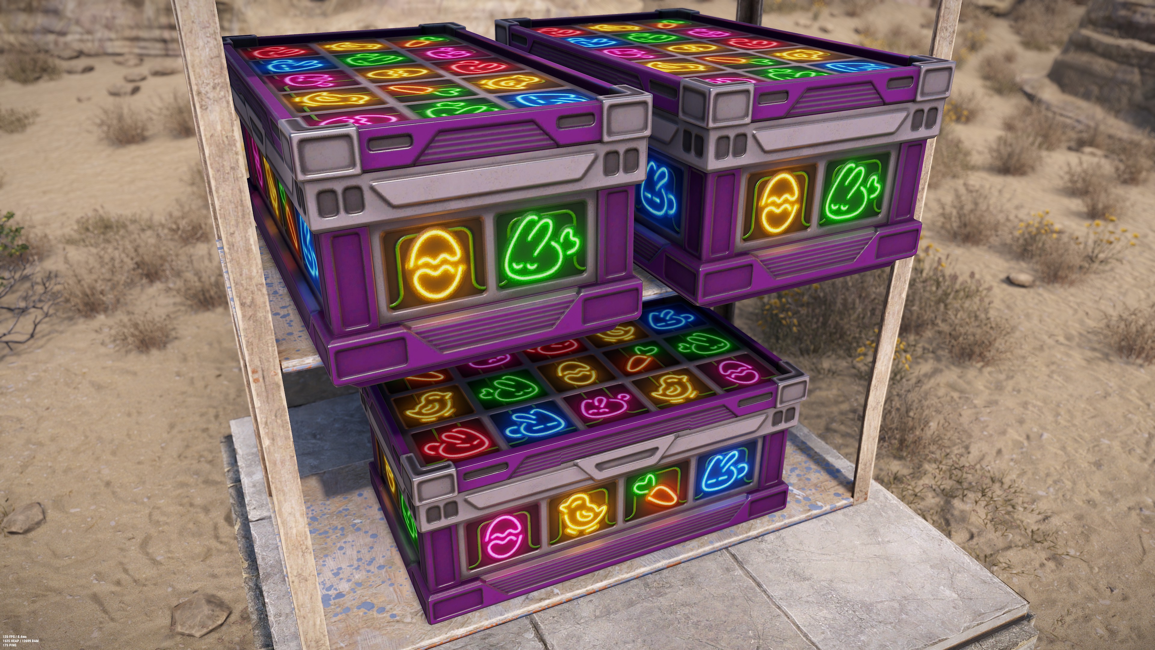 Neon Bunnies Large Wooden Box thumbnail 7