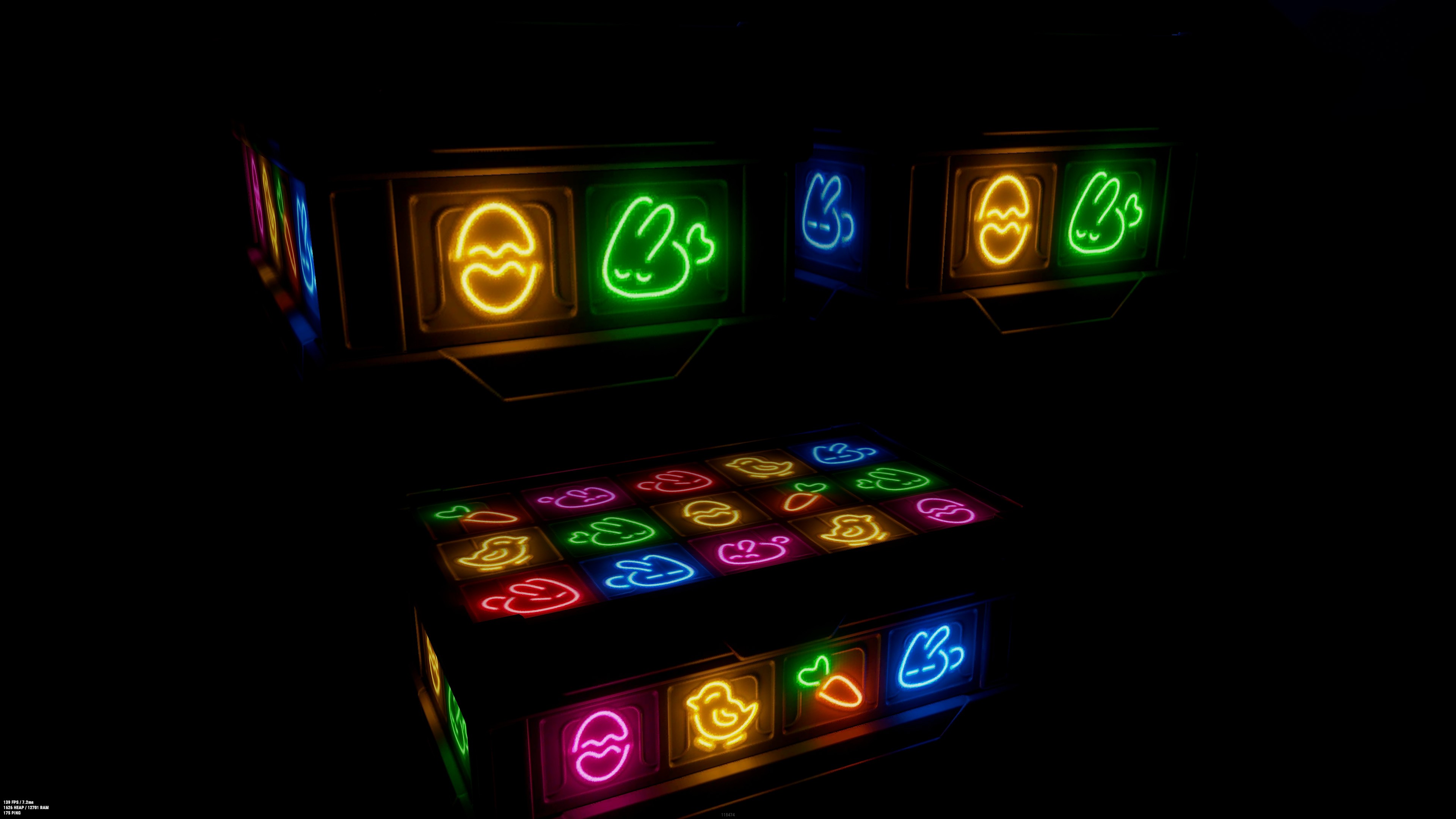 Neon Bunnies Large Wooden Box thumbnail 6