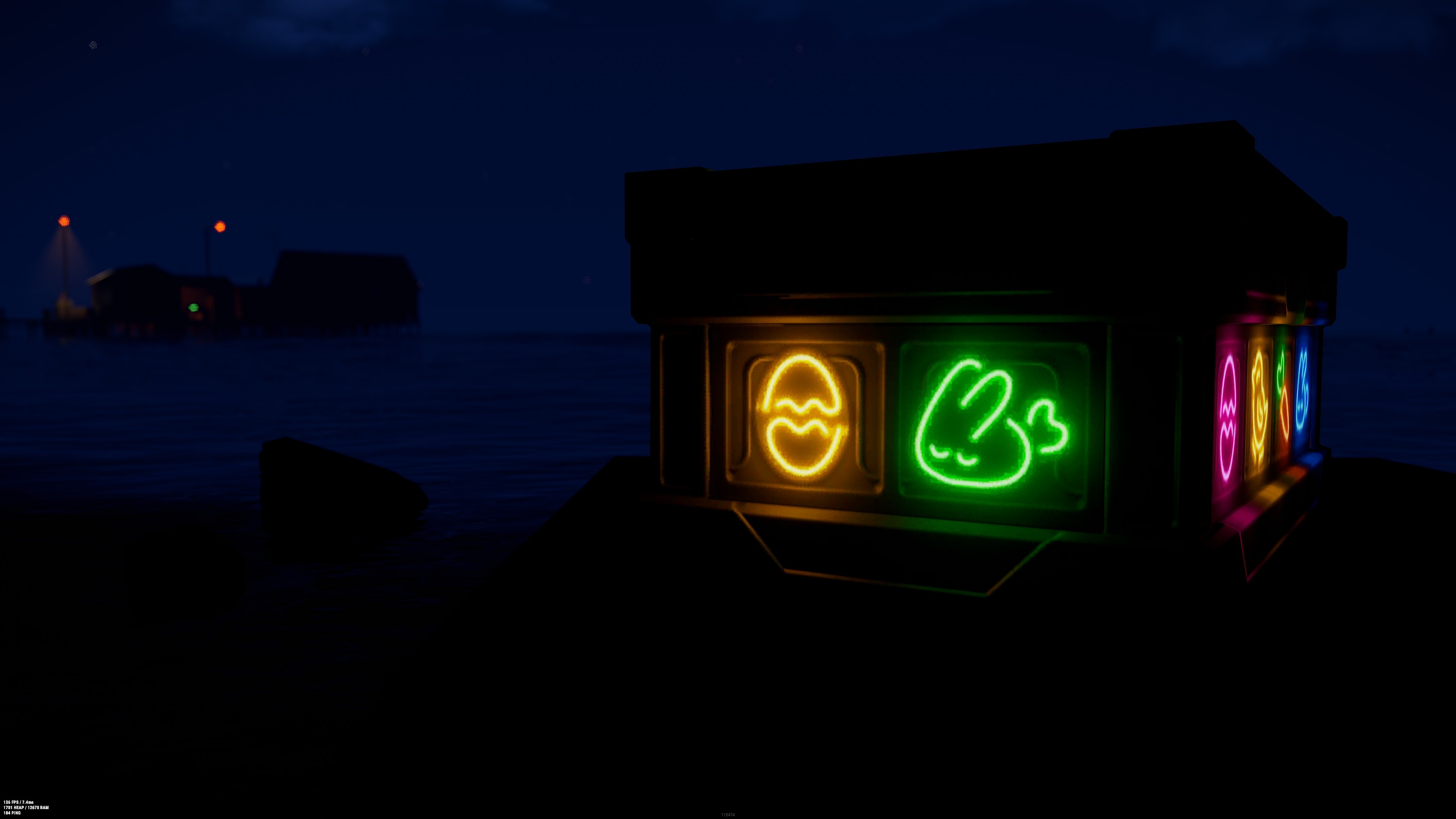 Neon Bunnies Large Wooden Box