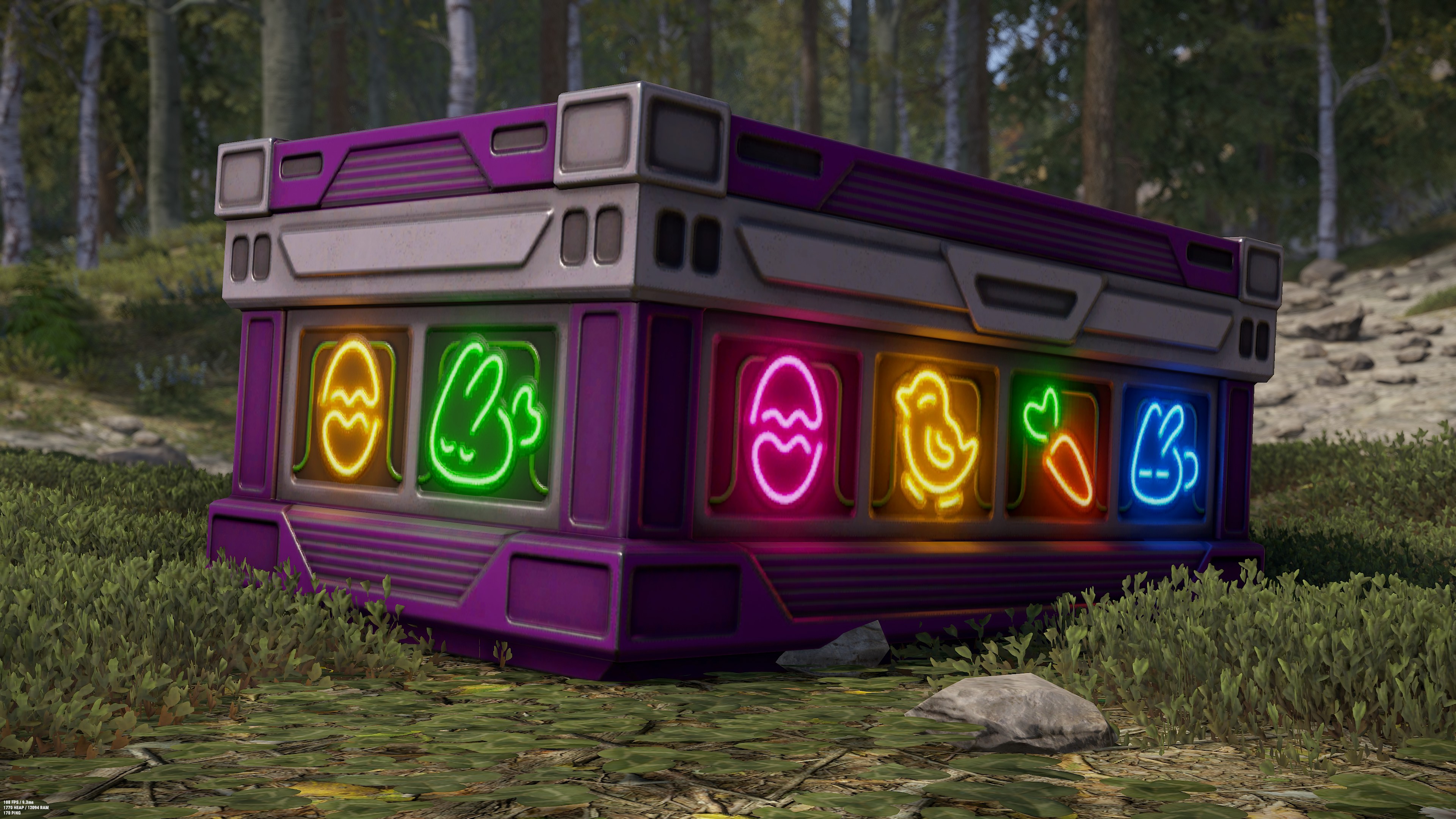 Neon Bunnies Large Wooden Box screenshot 1