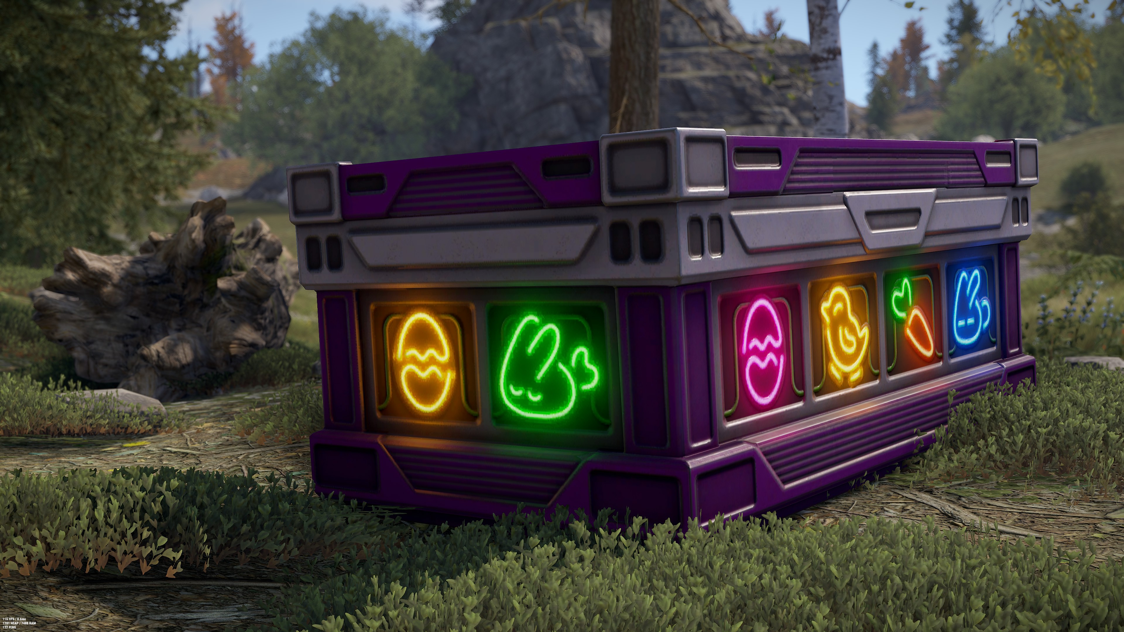 Neon Bunnies Large Wooden Box thumbnail 3