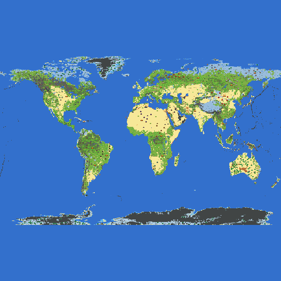 World Map: With Villages