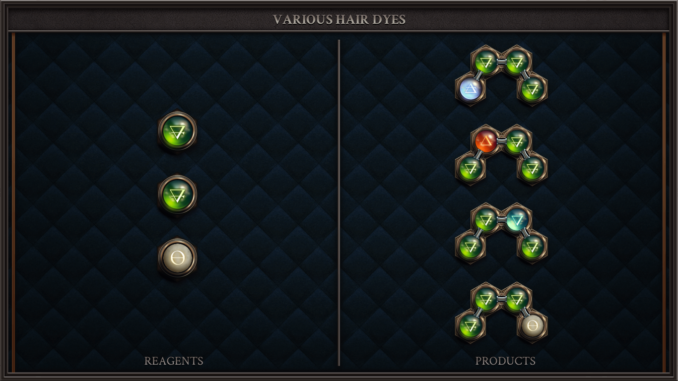 VARIOUS HAIR DYES