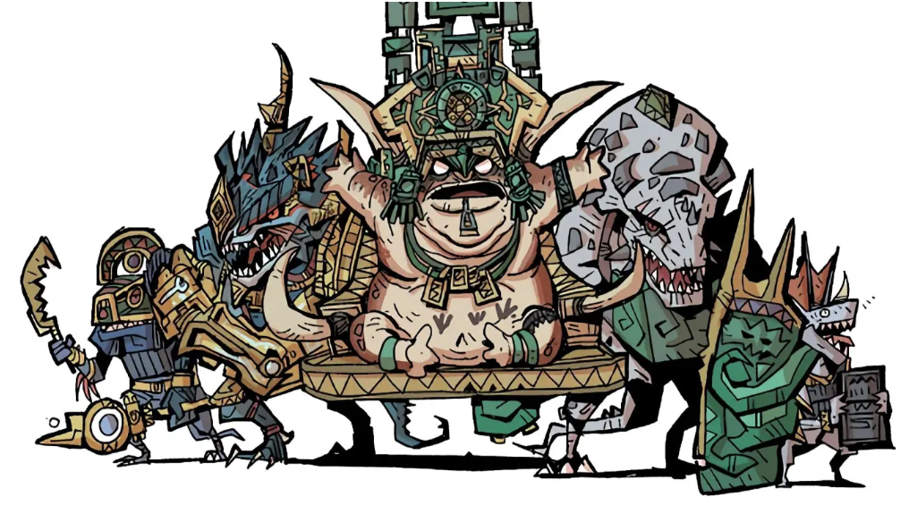 Lizardmen Bodyguards (And Stegadon Mount for Slann)