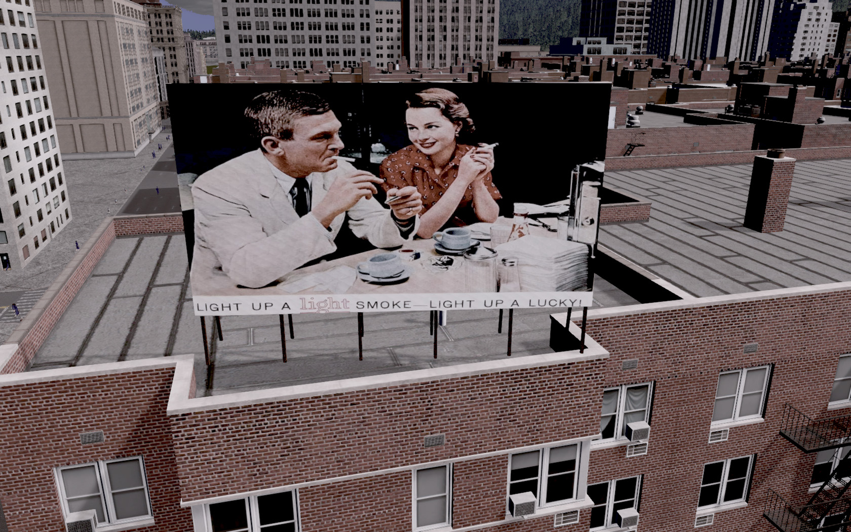 1954 Lucky Strike Billboard