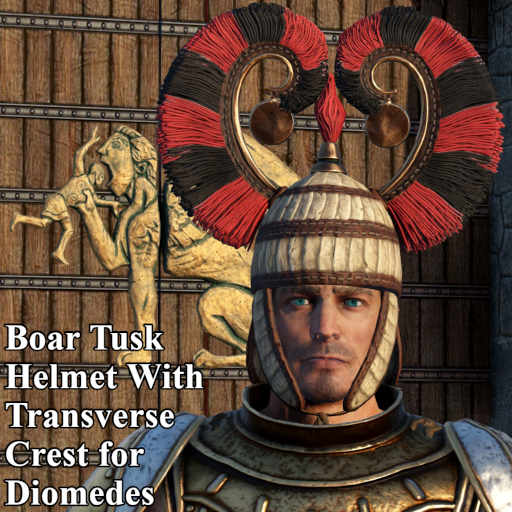 Boar Tusk Helmet With Transverse Crest for Diomedes