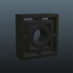 Deco block V1 Wall Black