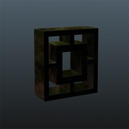 Deco block V2 (big) Black Gloss