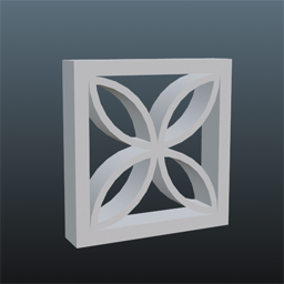 Deco block V4 Wall White